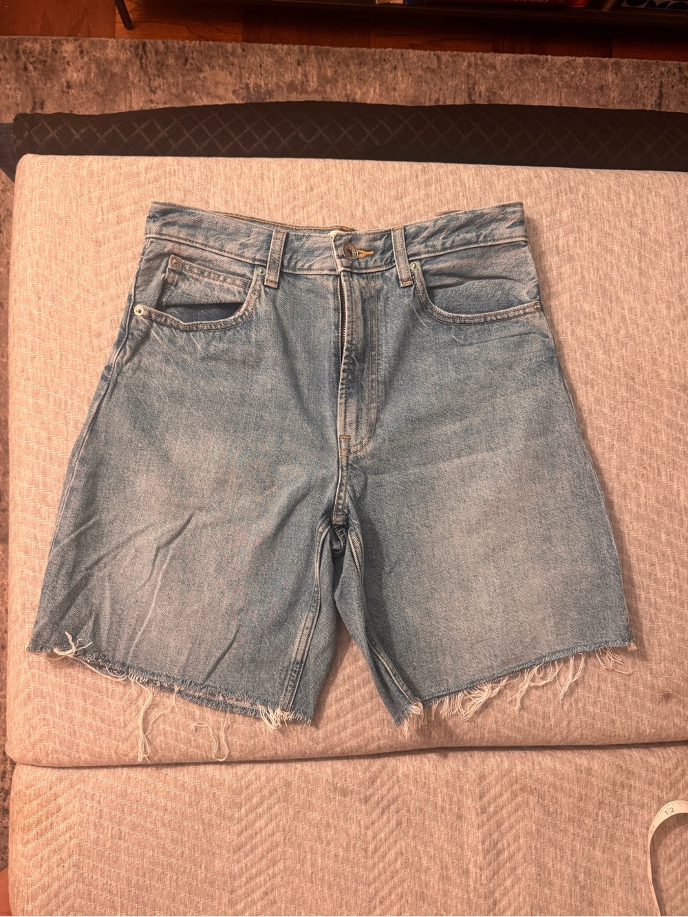Everlane Light Blue High-Rise Jean Shorts
